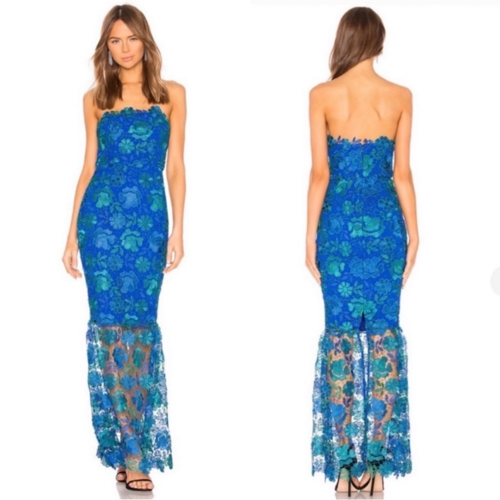 NWT Revolve Lovers + Friends Teagan Lace Crochet Maxi Gown Medium